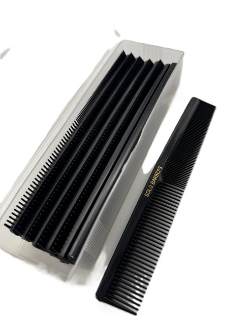 Solo Barbers 7" 400 All Purpose Combs Black
