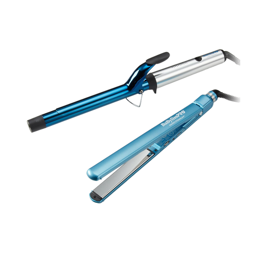BabylissPro - 1" Ultra-Thin Flat Iron & 1" Extended Barrel Curling Iron