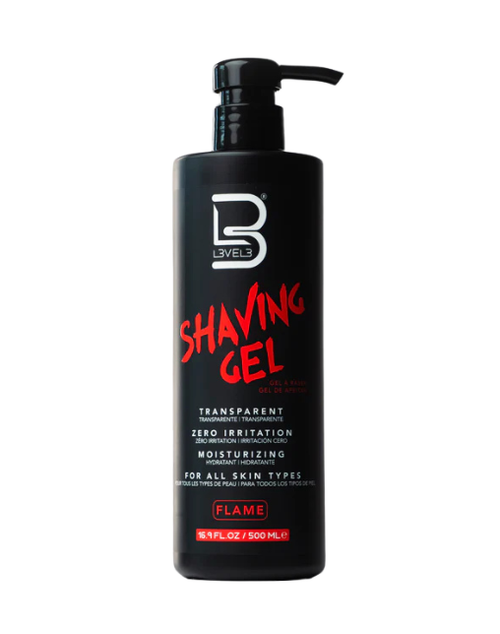 L3VEL3 Transparent Shaving Gel "Flame" 16.9 oz (L3-100200)