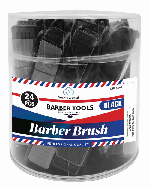 Dream World Black Barber Brush Jar 24pc