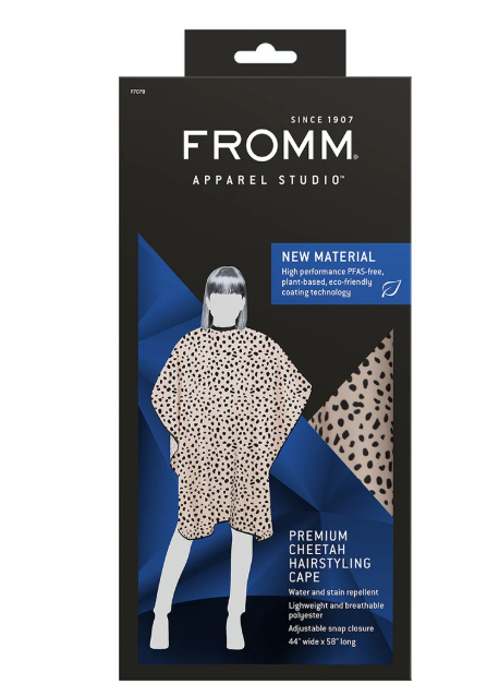 Fromm Premium Client Hairstyling Cape - Cheetah Print (F7078)