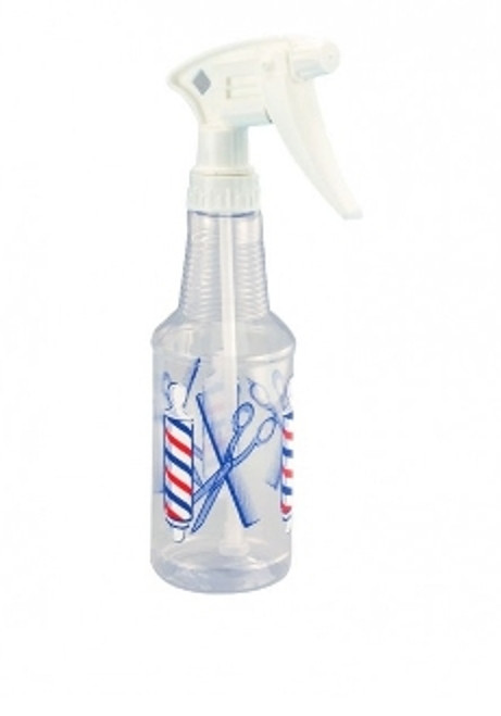 Spray Bottle Barber Pole Design 8.5oz White