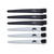 JRL Professional Hair Clips White/Black 6pk (JRL-HC01)