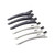 JRL Professional Hair Clips White/Black 6pk (JRL-HC01)