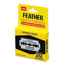 FEATHER Hi-Stainless Double Edge Blades (100 Blades)