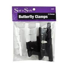 Soft 'n Style 4pk Zebra Super Grip Clips - Barber Salon Supply