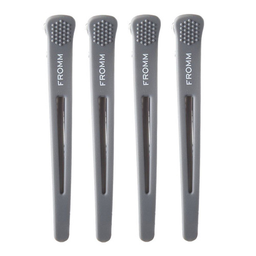 Fromm Rubberized Grip Hair Clips 4pk - Barber Salon Supply