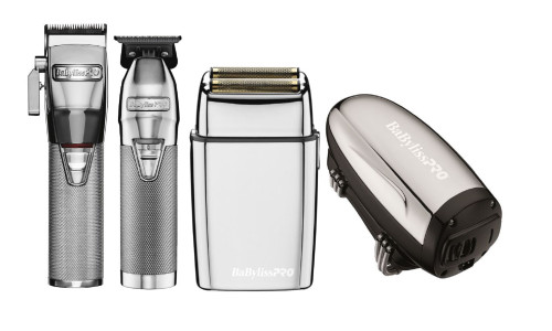バリカンセット W MARK BaByliss PRO 4D SHAVER SilverFX+ All-Metal Lithium Outlining Trimmer | BaBylissPRO