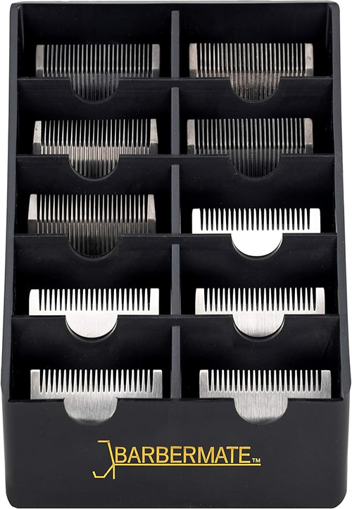 BarberMate Clipper Blade Rack - Black - Barber Salon Supply
