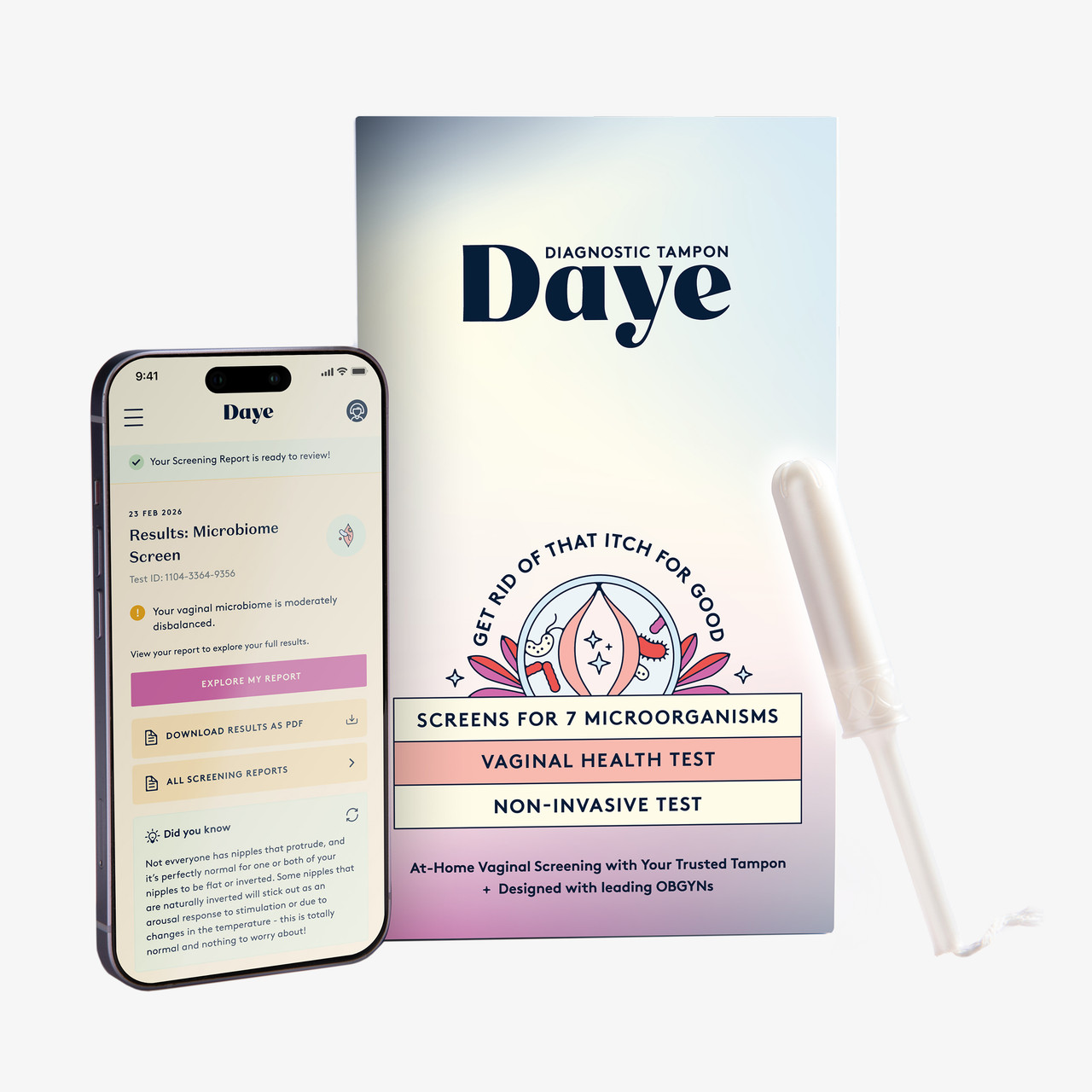 chase irons retatrutide reviews Daye At-Home Vaginal Microbiome Test Kit Comfortable Flora Screening with  Diagnostic Tampon