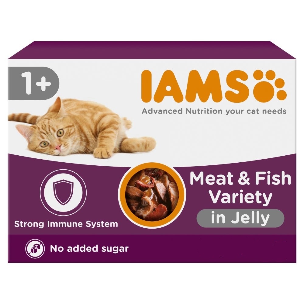 IAMS Delights Land & Sea Collection in Jelly for Cats 12 x 85g x 2