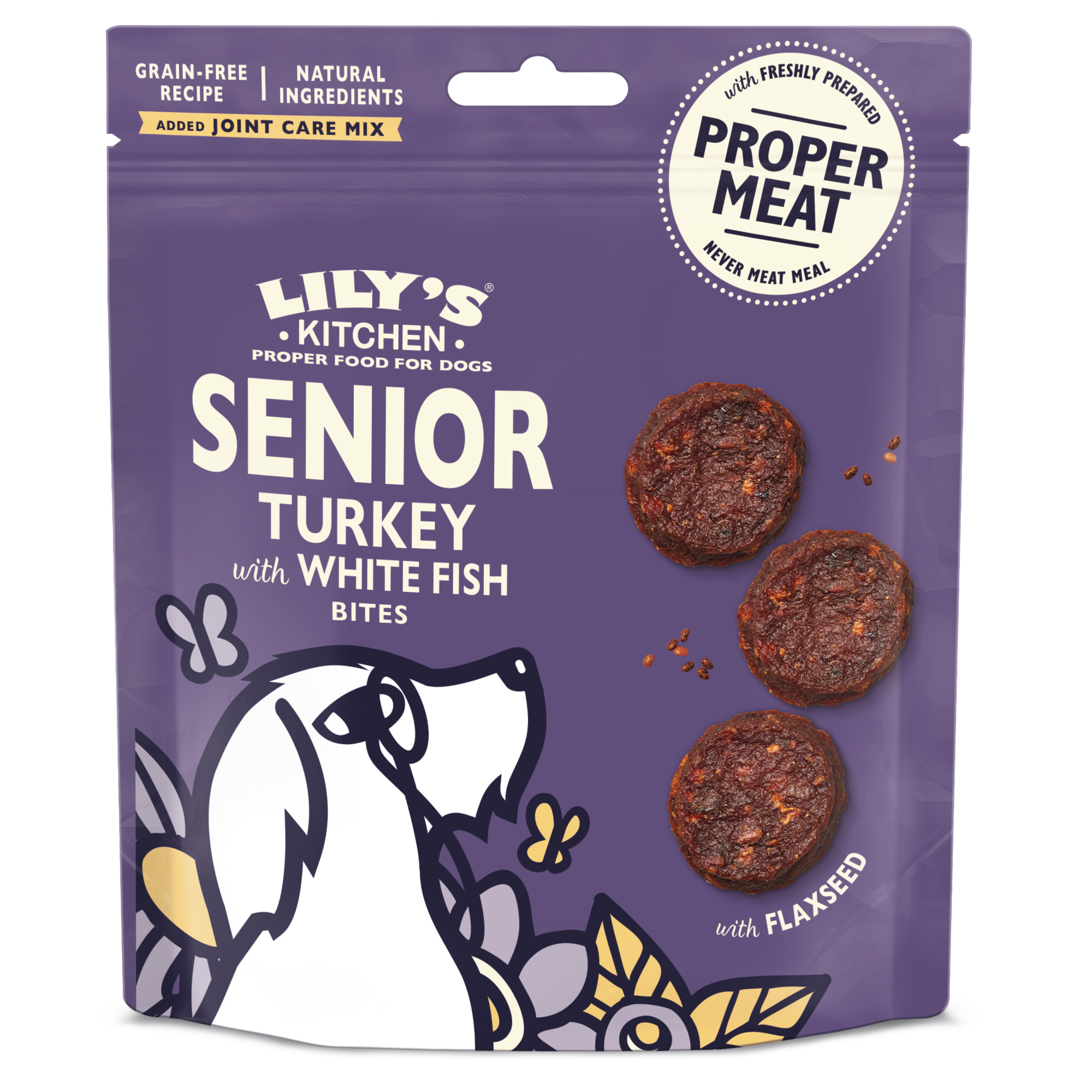Lilys Kitchen Dog Turkey and Whitefish Senior Treats 70g