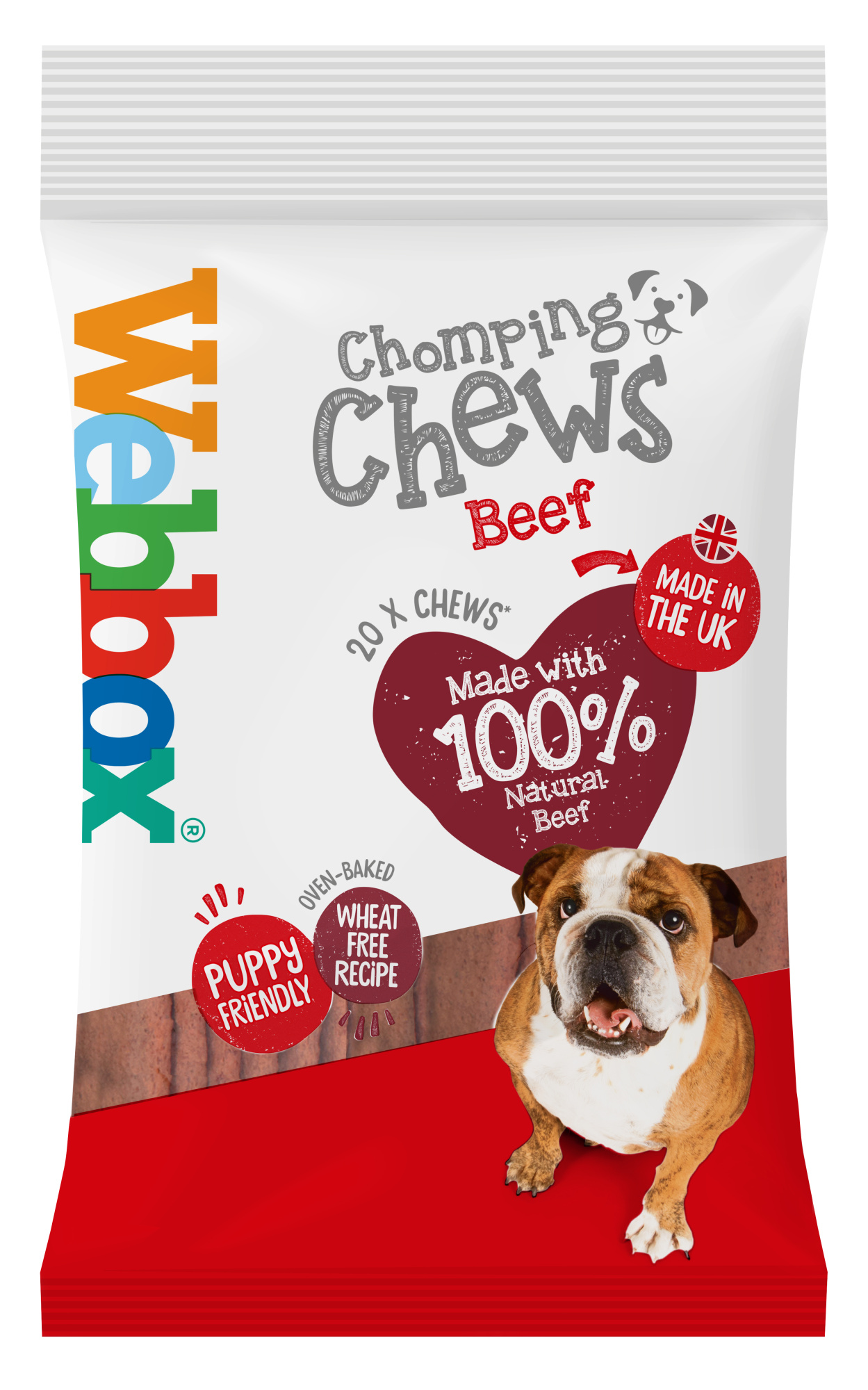 Webbox Chomping treat Chews for Dogs - Beef 200g