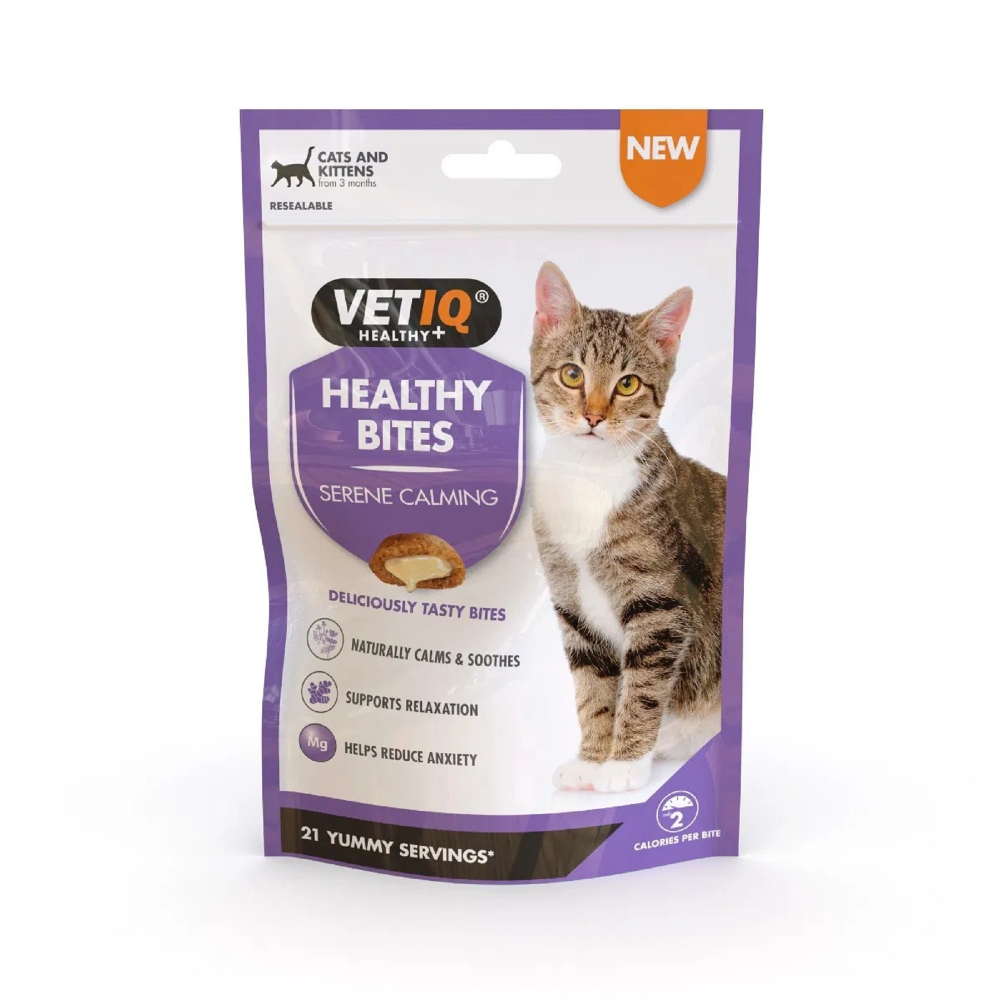 Vet IQ Healthy Cat Bites Serene Calming 65g