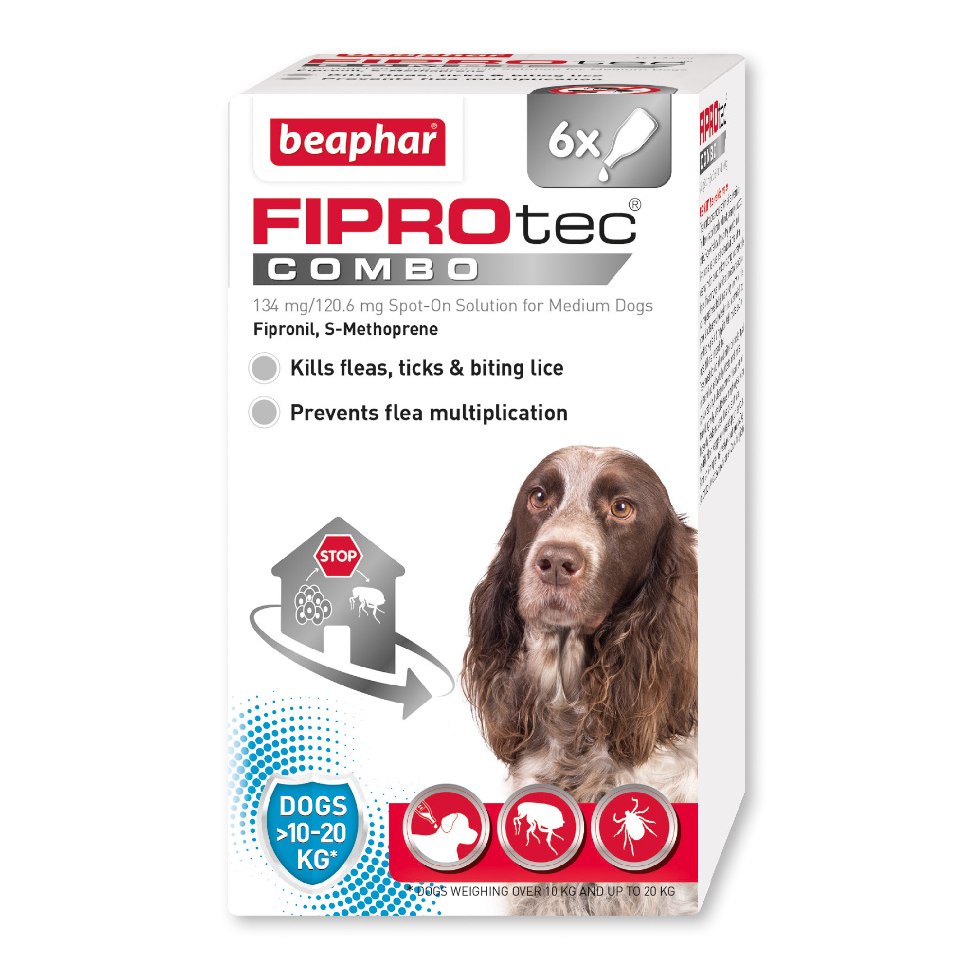 Image of Beaphar FIPROtec COMBO for Medium Dogs 6 Pack pack