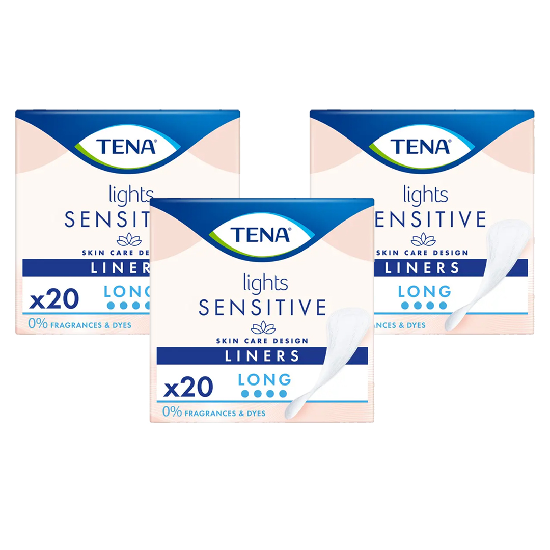 lights by TENA Long Incontinence Liners 20 Pack