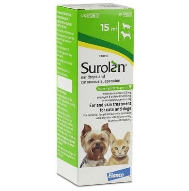 Click to view product details and reviews for Surolan Ear Drops For Cats And Dogs. Click to view product details and reviews for Surolan Ear Drops For Cats And Dogs.