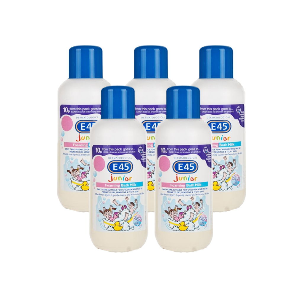 Click to view product details and reviews for E45 Junior Foaming Bath Milk 500ml.