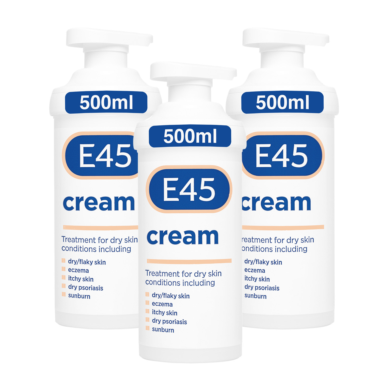 E45 Moisturiser Cream Moisturiser Pump 500g