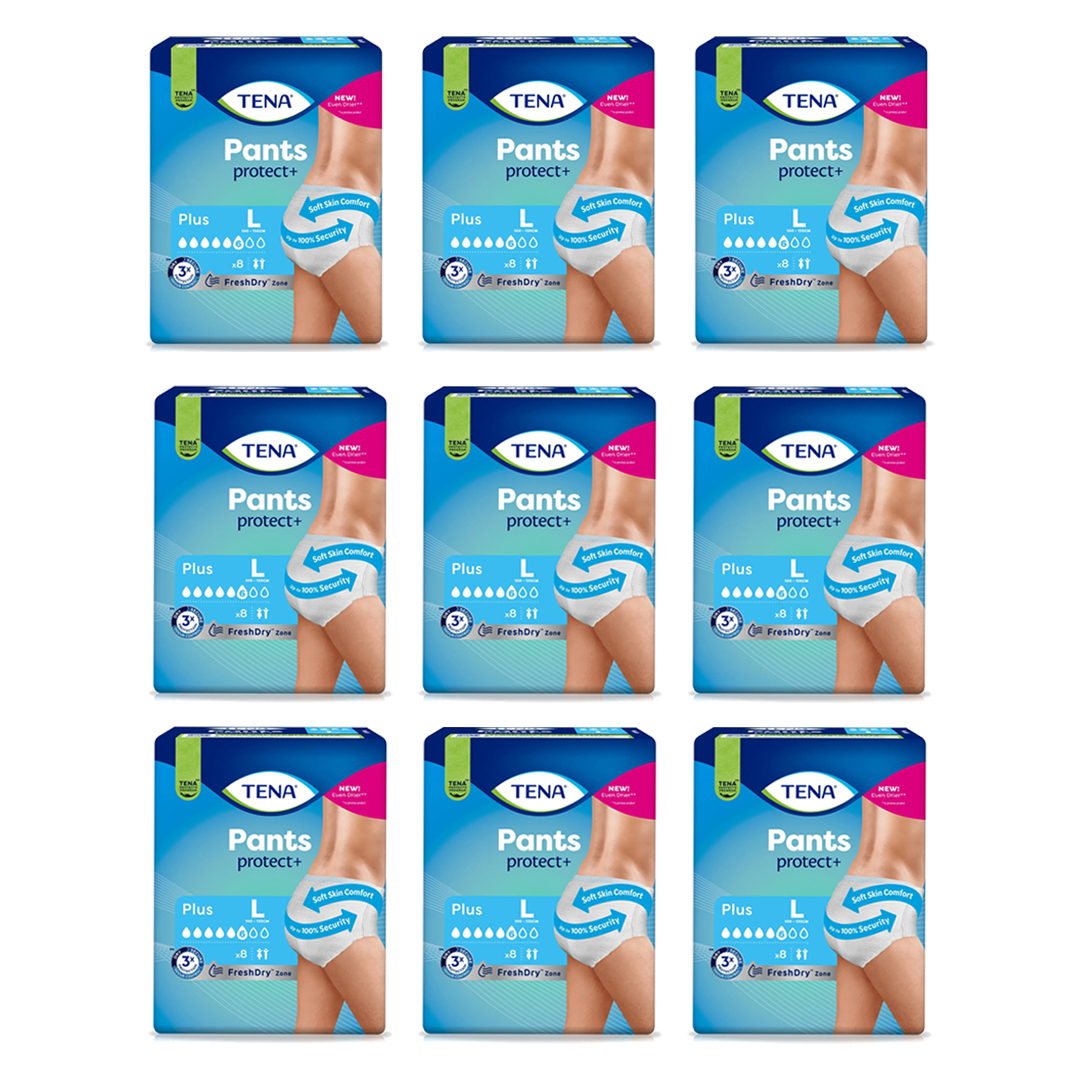 Tena Incontinence Pants Plus Large Size 8 Pack