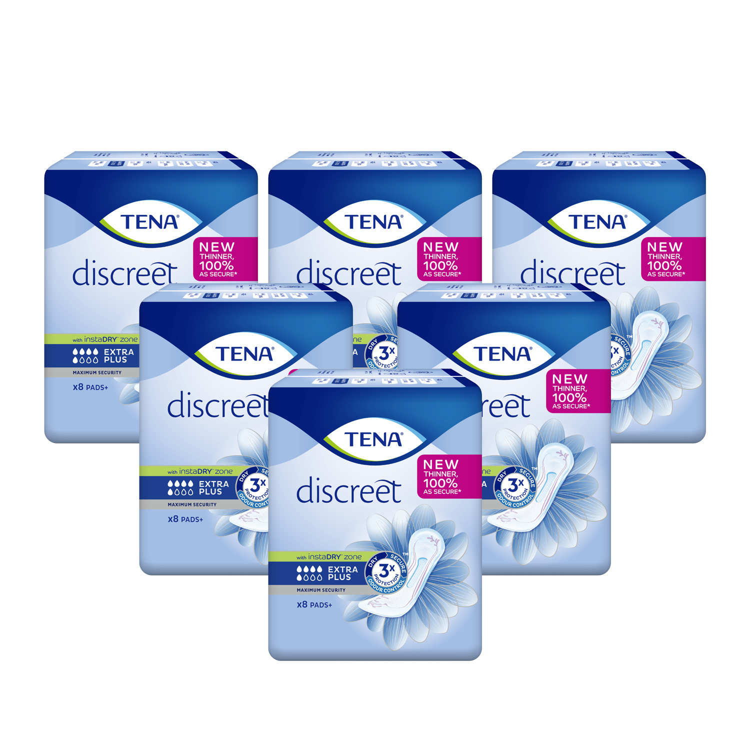 Tena Women's Lady Discreet Extra Plus Incontinence Pads Pack Size 8