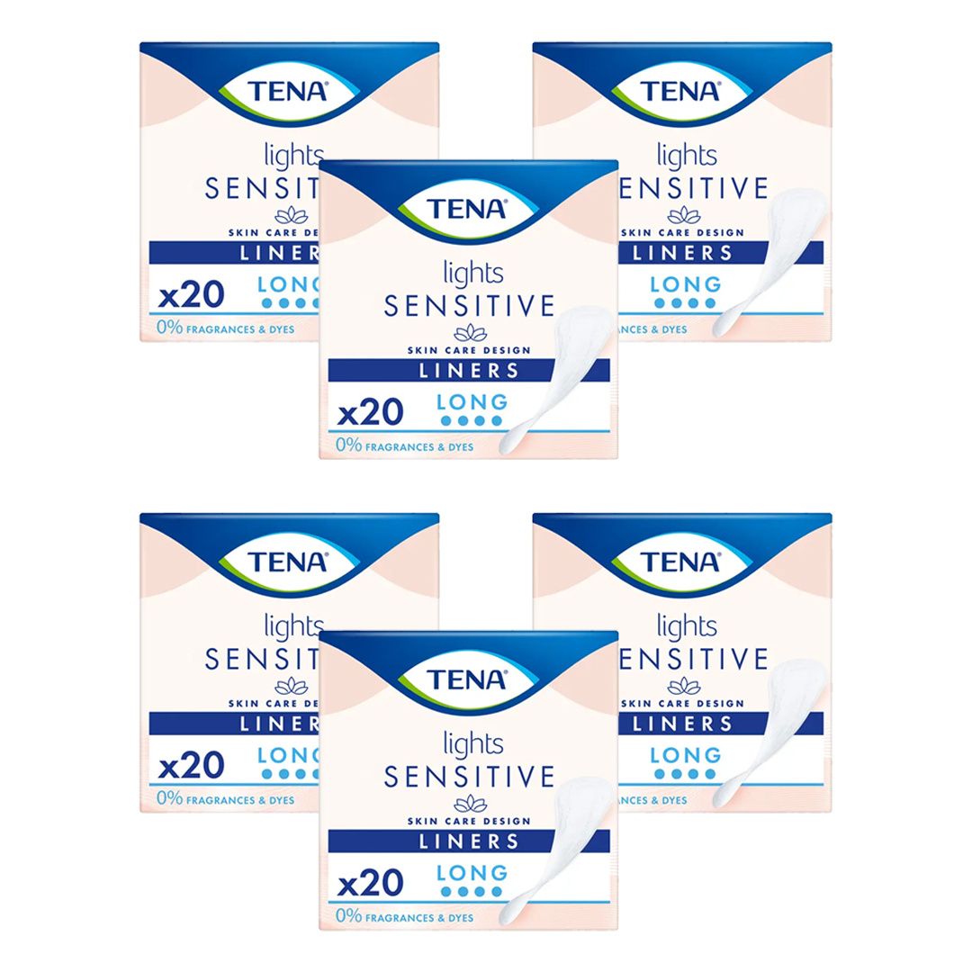 lights by TENA Long Incontinence Liners 20 Pack