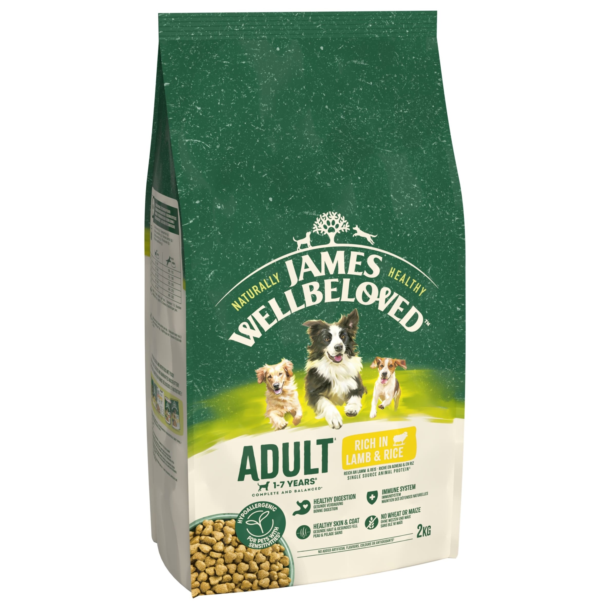 Image of James Wellbeloved Dry Dog Adult Lamb & Rice 2kg 2 kg