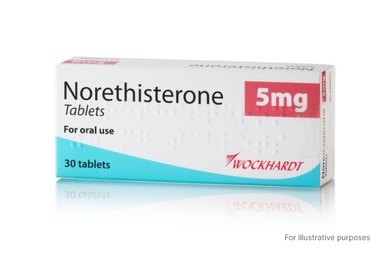 Click to view product details and reviews for Norethisterone 5mg.