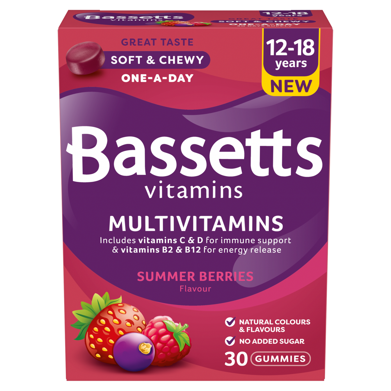 Click to view product details and reviews for Bassetts Vitamins 12 18 Summer Berries Flavour Multivitamins 30 Gummies.