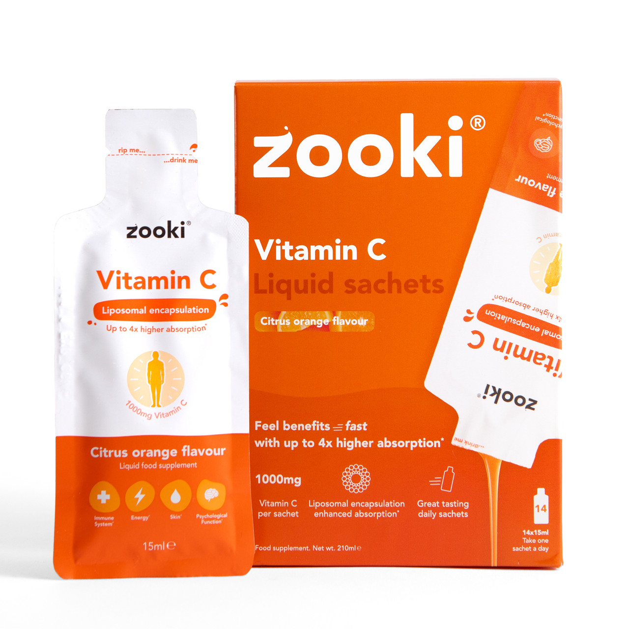 Click to view product details and reviews for Zooki Liposomal Vitamin C 1 000mg Citrus Orange Flavour 15ml 14 Sachets.