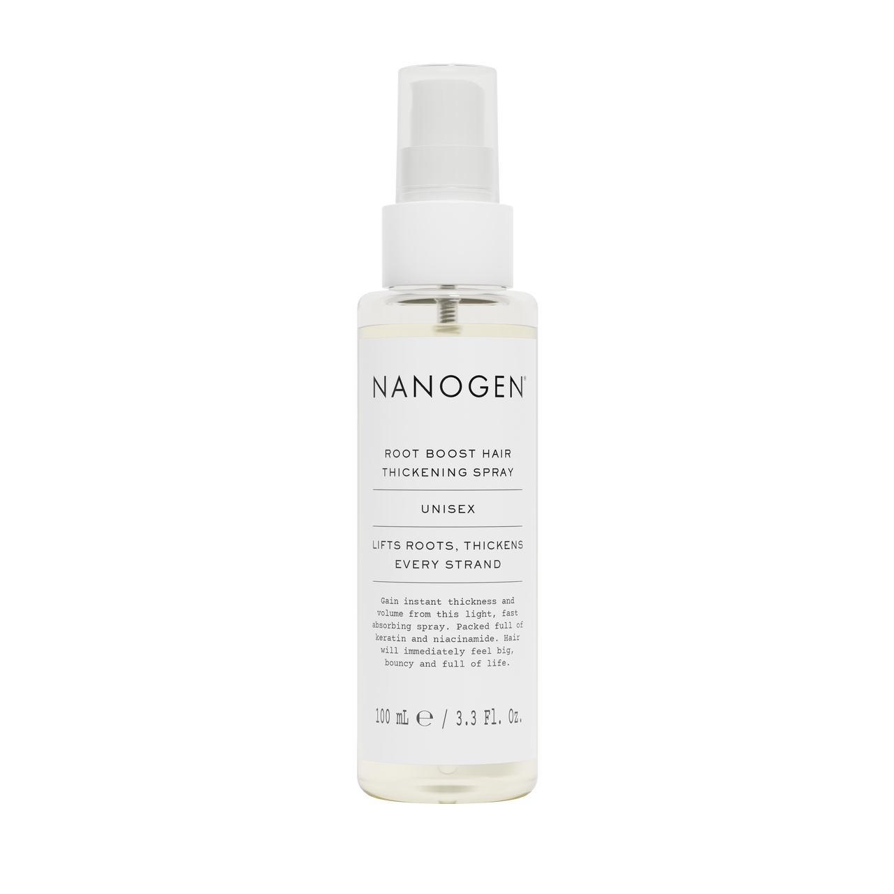 Click to view product details and reviews for Nanogen Root Boost Hair Thickening Spray 100ml. Click to view product details and reviews for Nanogen Root Boost Hair Thickening Spray 100ml.