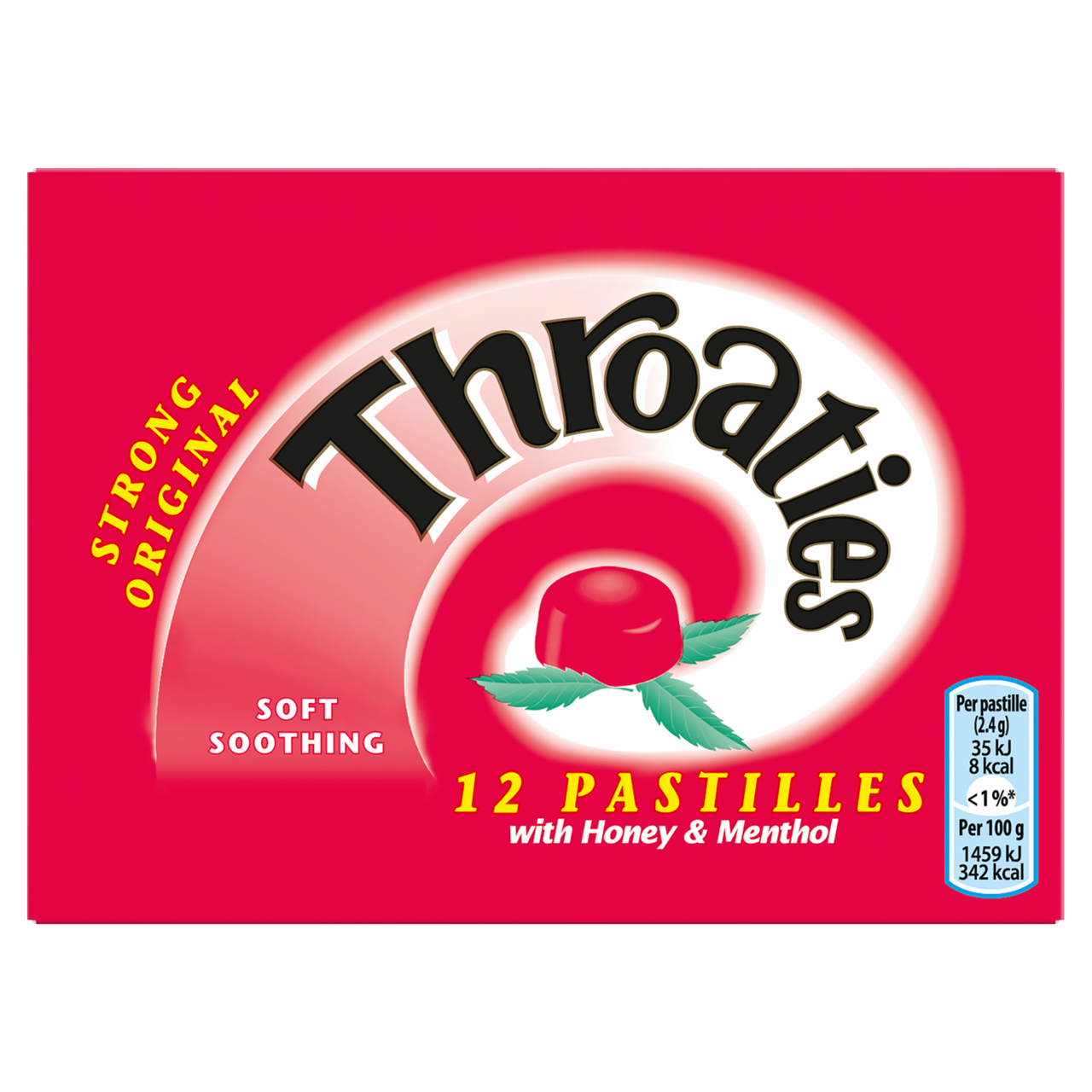 Click to view product details and reviews for Throaties Strong Original Flavour Soft Soothing Pastilles With Honey Menthol 12 Pastilles.