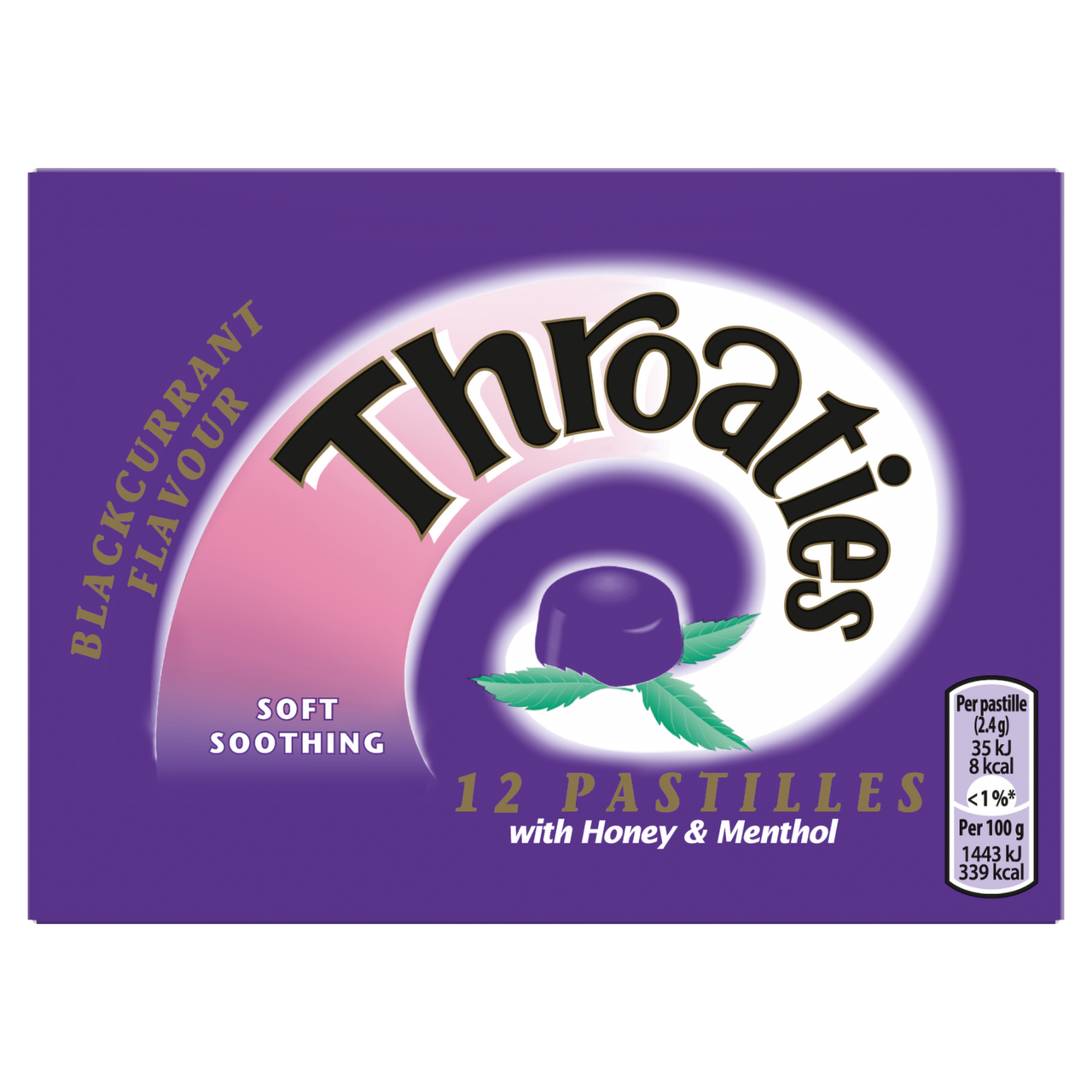 Click to view product details and reviews for Throaties Blackcurrant Flavour Soft Soothing Pastilles With Honey Menthol 12 Pastilles.