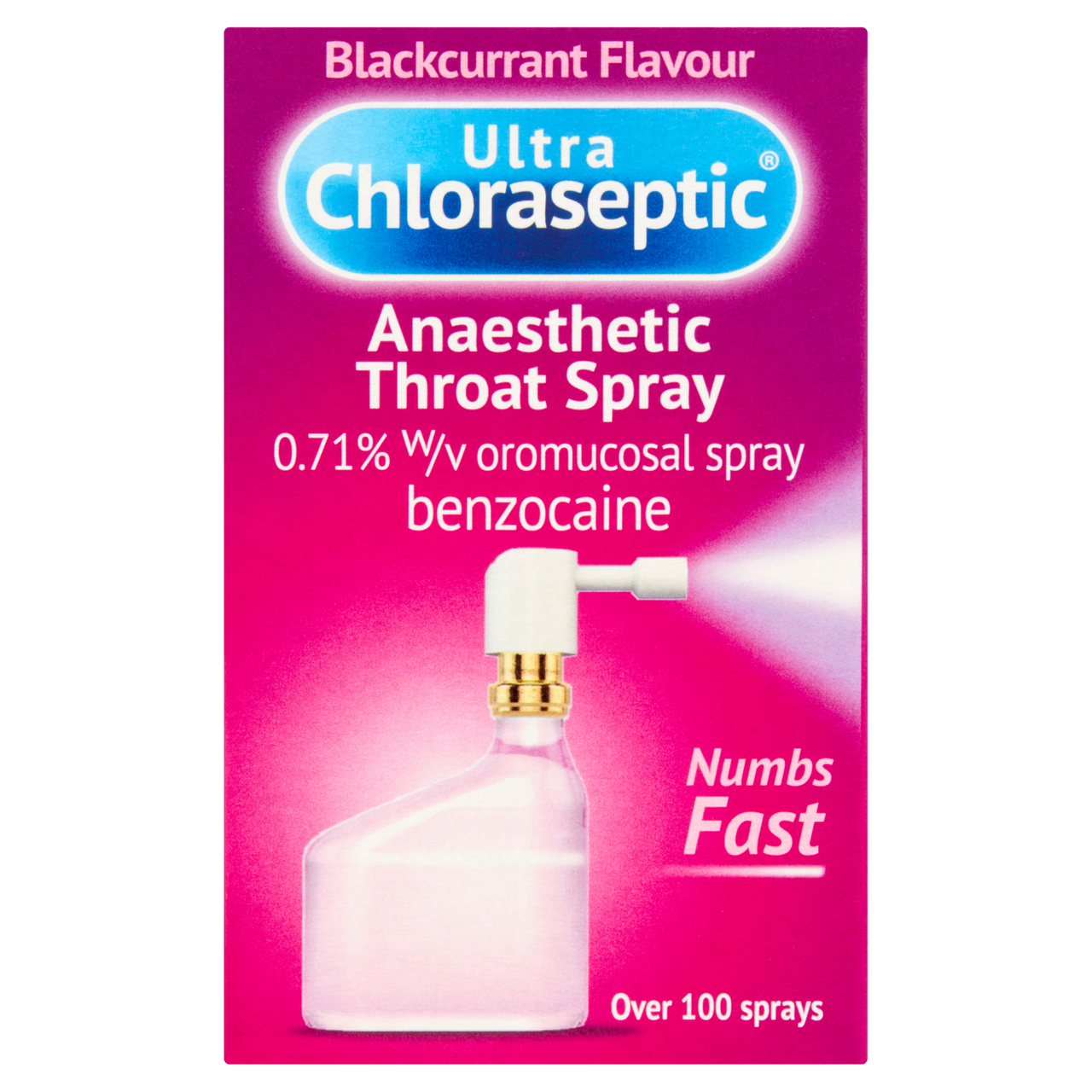 Click to view product details and reviews for Ultra Chloraseptic Anaesthetic Throat Spray Blackcurrant 15ml. Click to view product details and reviews for Ultra Chloraseptic Anaesthetic Throat Spray Blackcurrant 15ml.