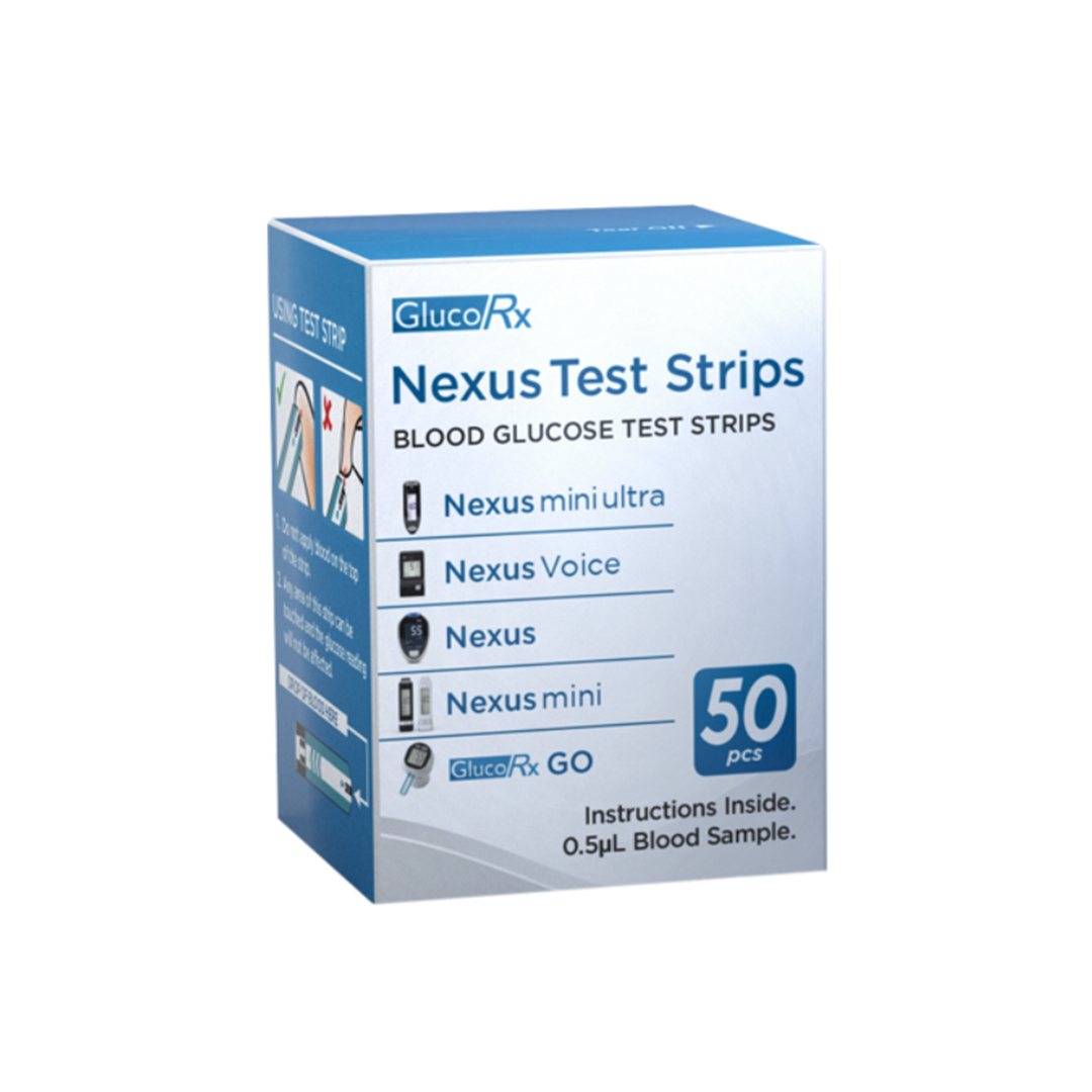 Click to view product details and reviews for Glucorx Nexus Glucose Test Strips 50 Pack.