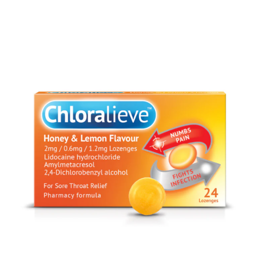 Click to view product details and reviews for Chloralieve Honey Lemon Sore Throat 24 Lozenges.