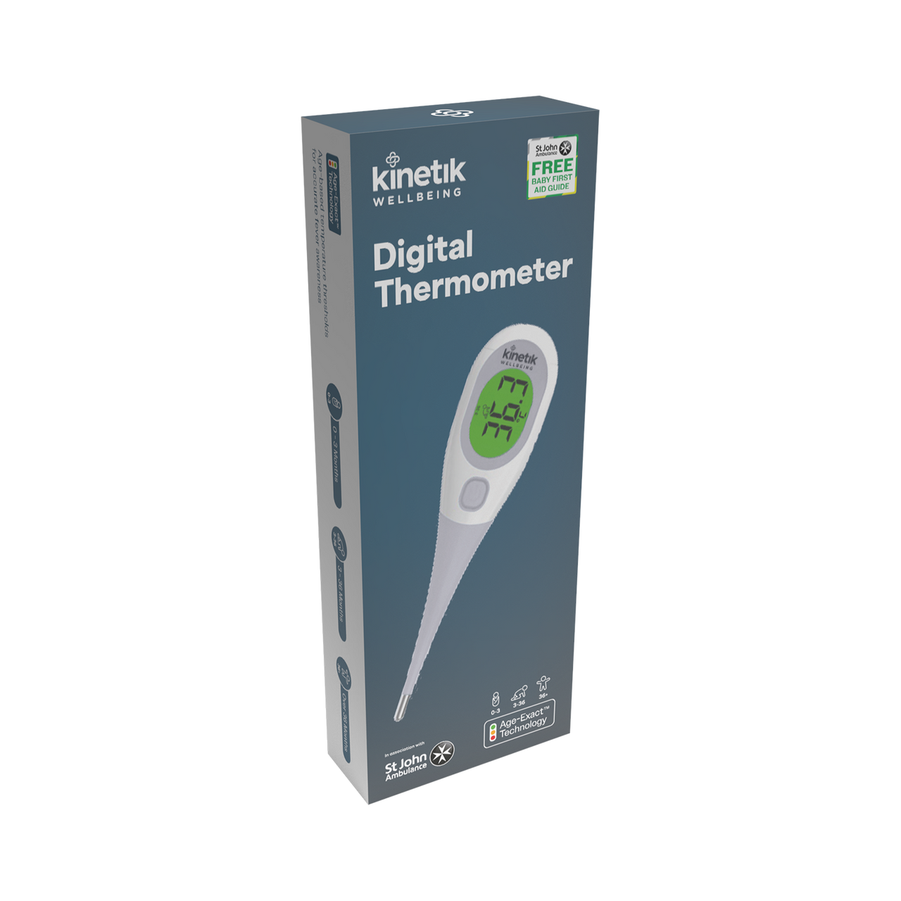 Click to view product details and reviews for Kinetik Wellbeing Age Exact Probe Digital Thermometer. Click to view product details and reviews for Kinetik Wellbeing Age Exact Probe Digital Thermometer.