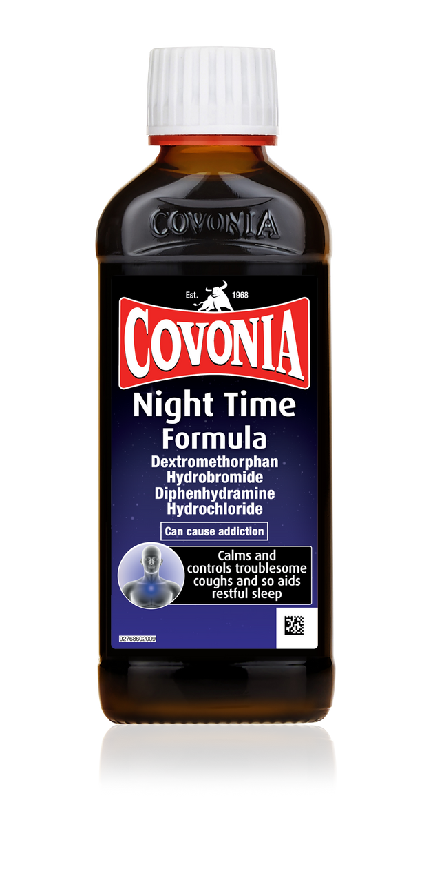 Click to view product details and reviews for Covonia Night Time Formula 150ml. Click to view product details and reviews for Covonia Night Time Formula 150ml.