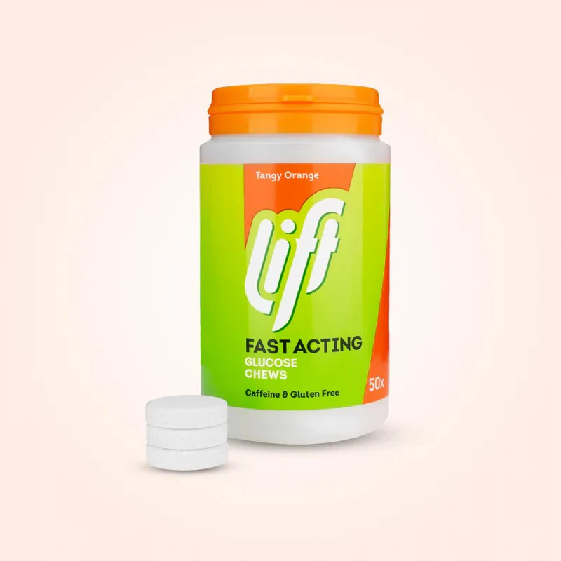 Click to view product details and reviews for Lift Glucose Chews Orange Jar 50.