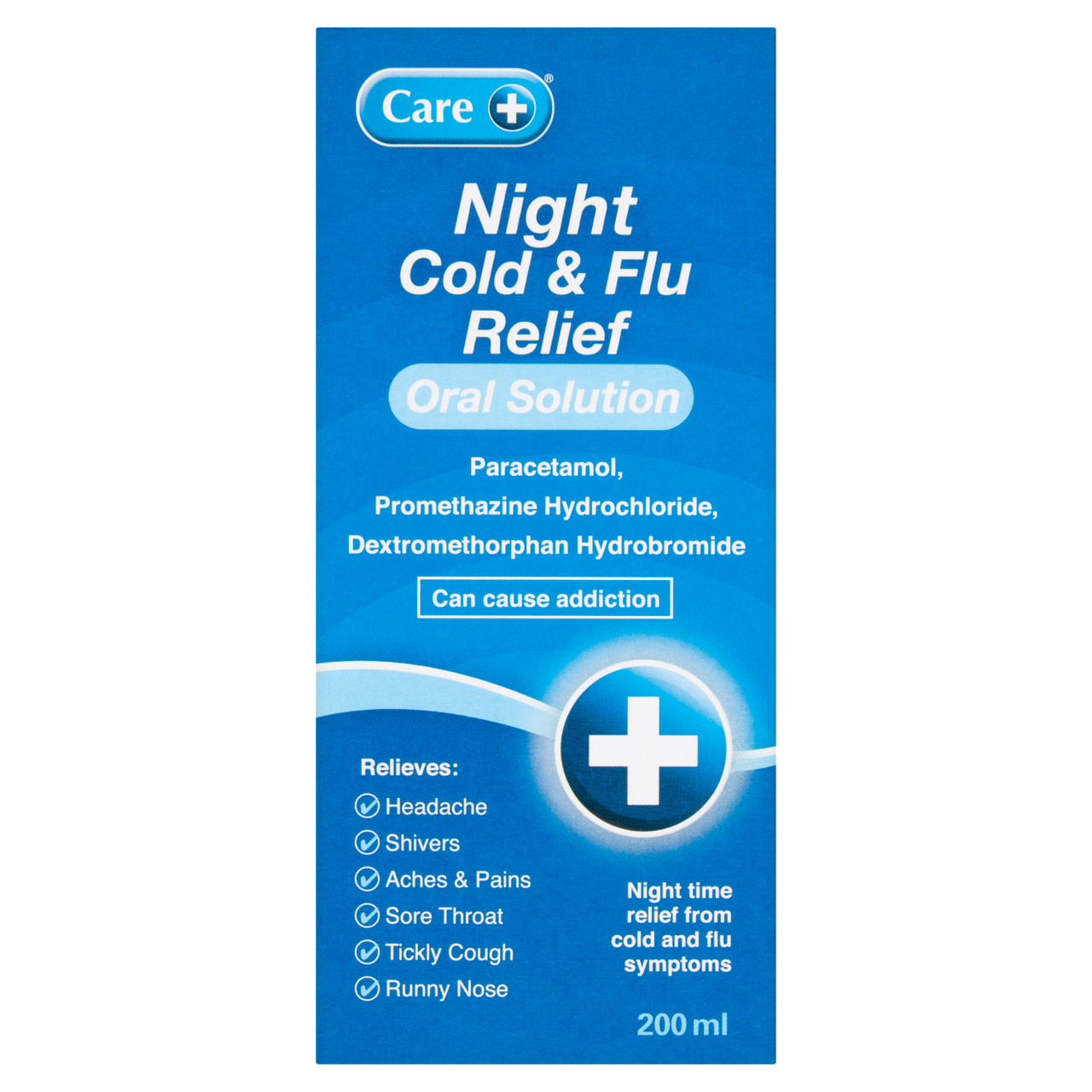 Click to view product details and reviews for Care Night Cold Flu Relief Oral Solution 200ml.