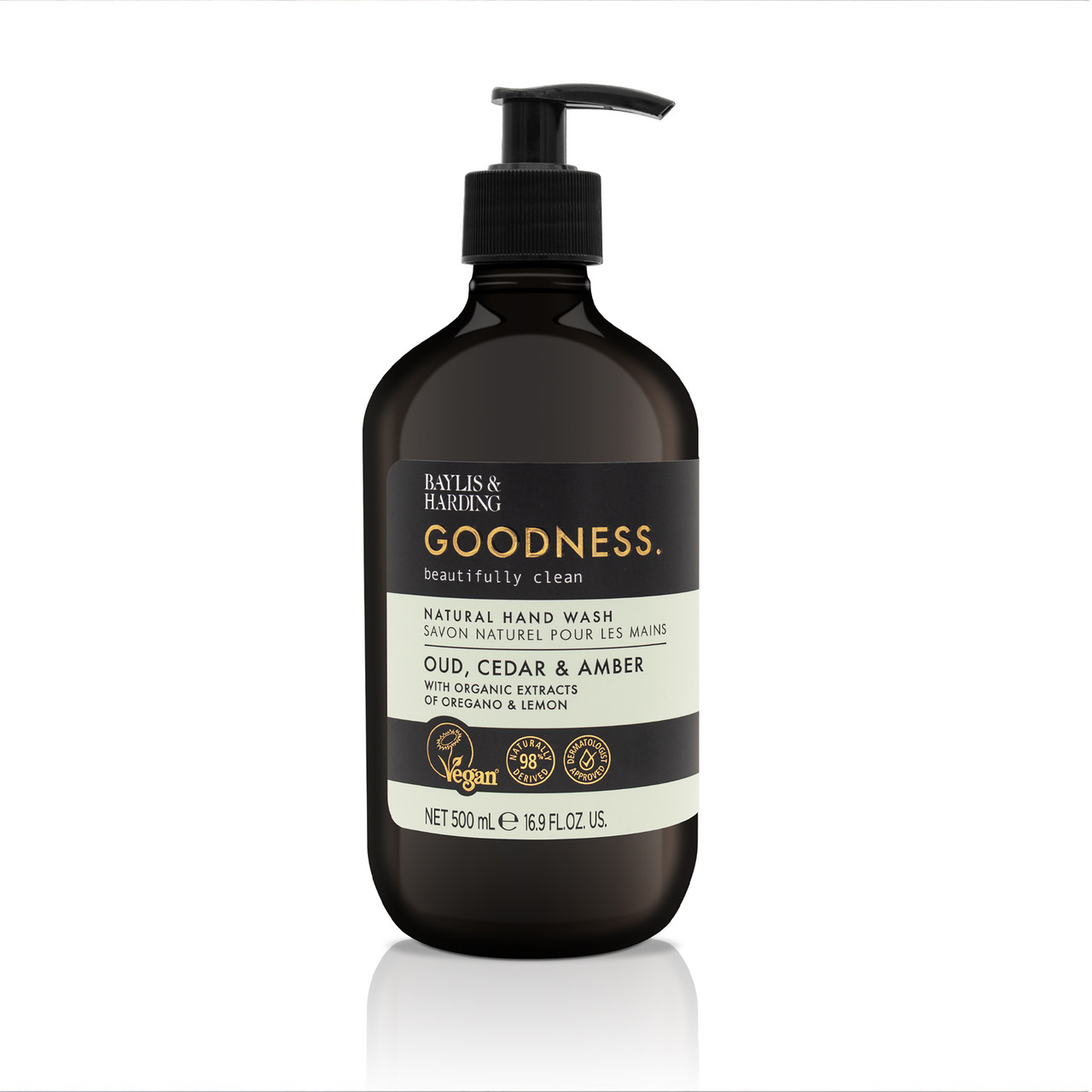 Click to view product details and reviews for Baylis Harding Goodness Oud Cedar Amber Hand Wash 500ml.