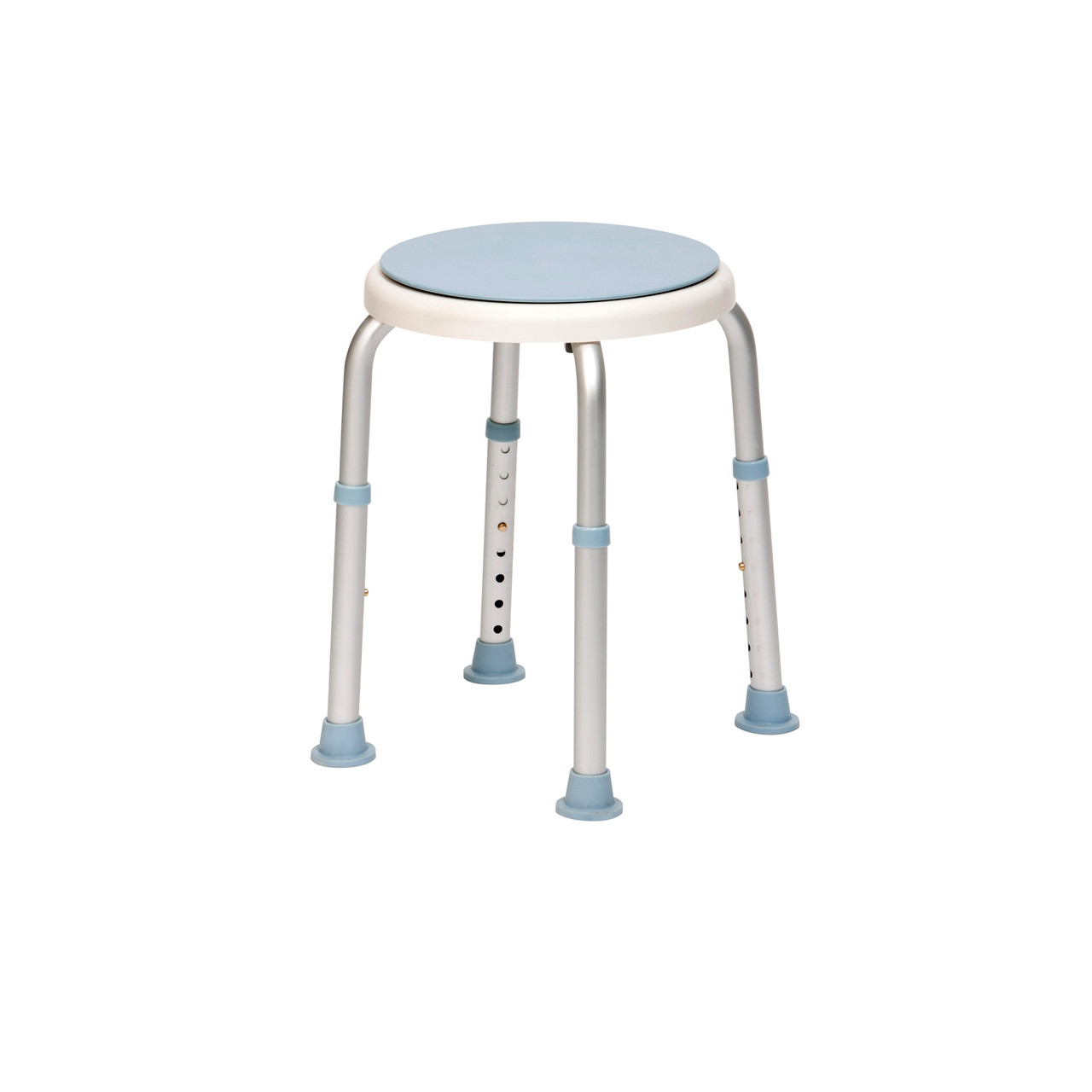 Bath Stool With Rotating Seat – White