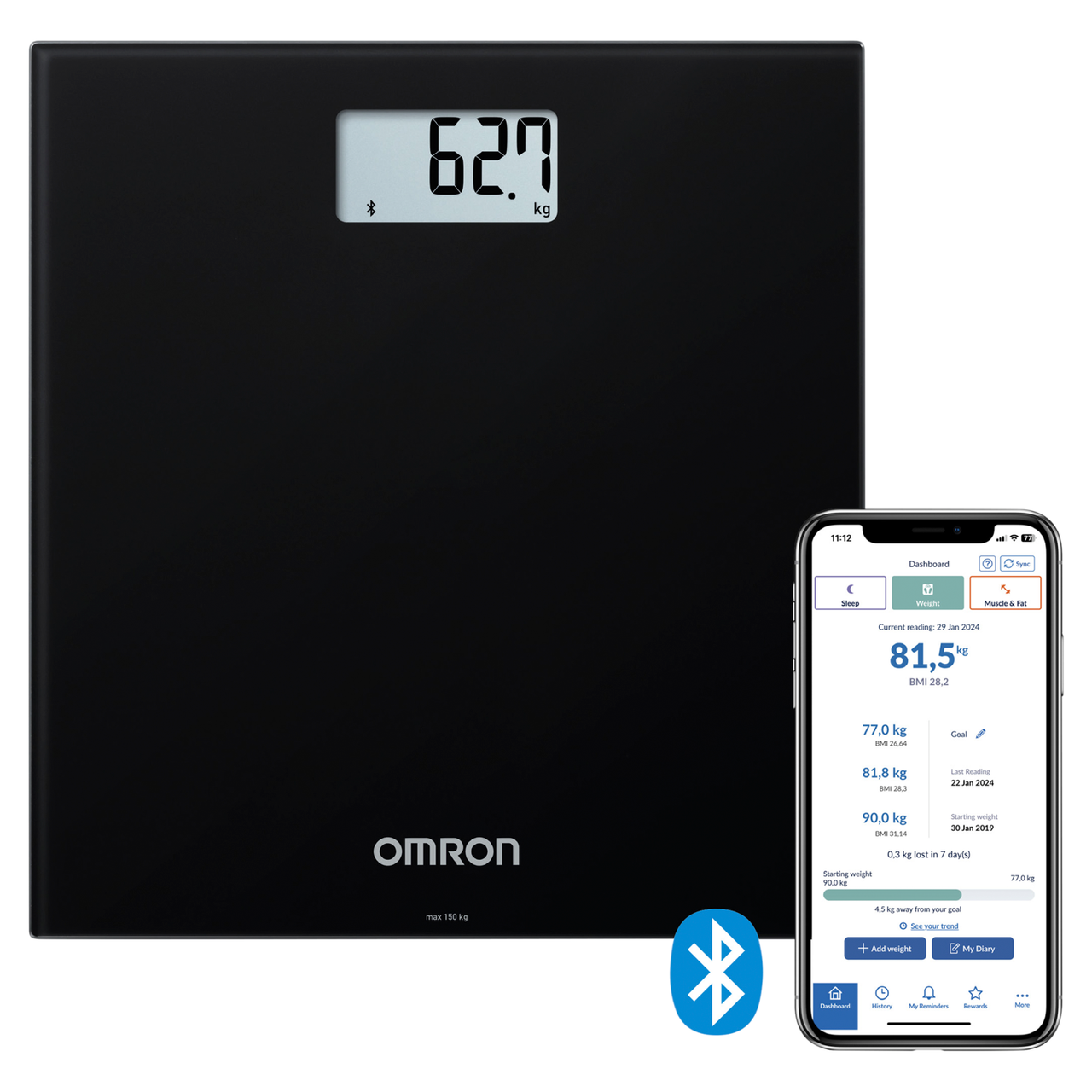 Click to view product details and reviews for Omron Hn300t2 Intelli It Black Smart Digital Scale Hn 300t2 Ebk.