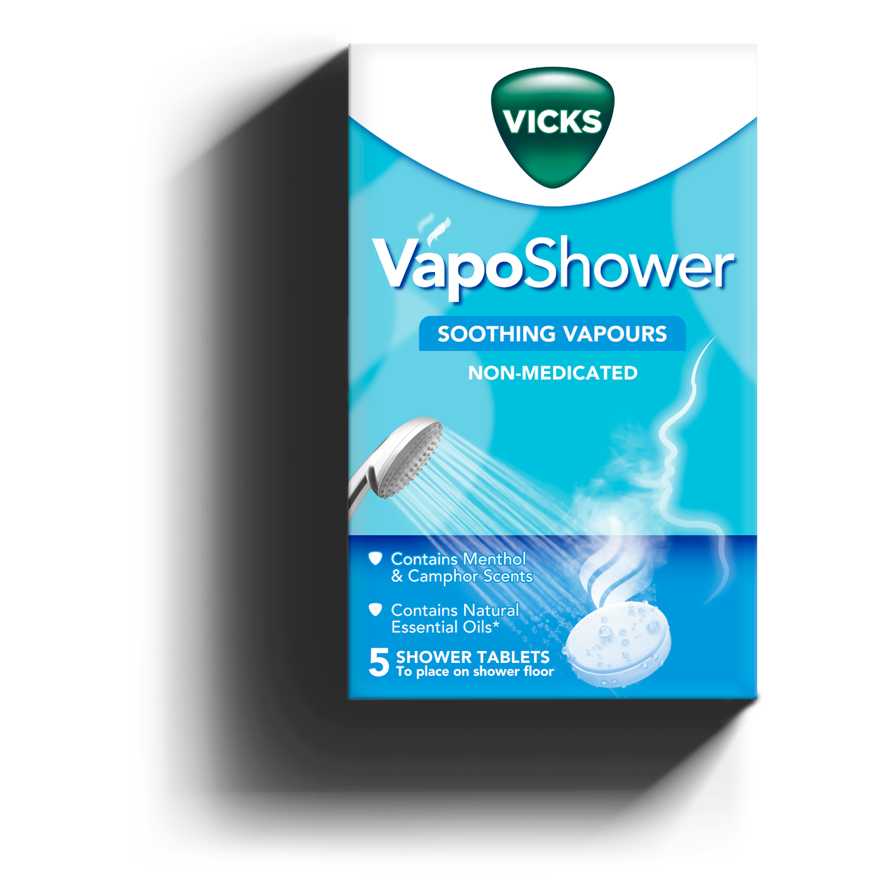 Vicks Vapo Shower With Menthol Camphor Scents Soothing Vapors 5 Tablets