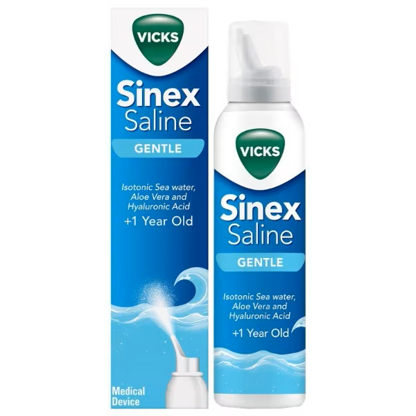 Click to view product details and reviews for Vicks Saline Spray Isotonic Aloe Gentle 120ml.