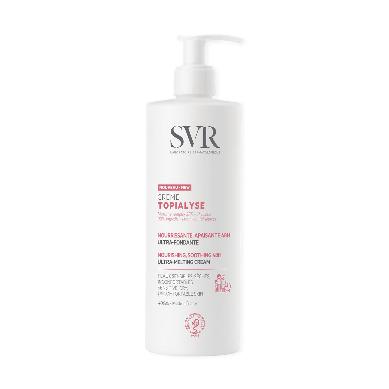 SVR TOPIALYSE Nourishing Body Cream for Dry Skin, 400ml
