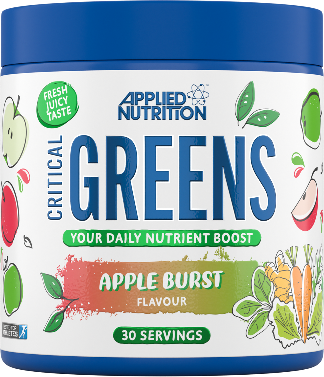 Click to view product details and reviews for Applied Nutrition Critical Greens Powder Apple Burst 150g.
