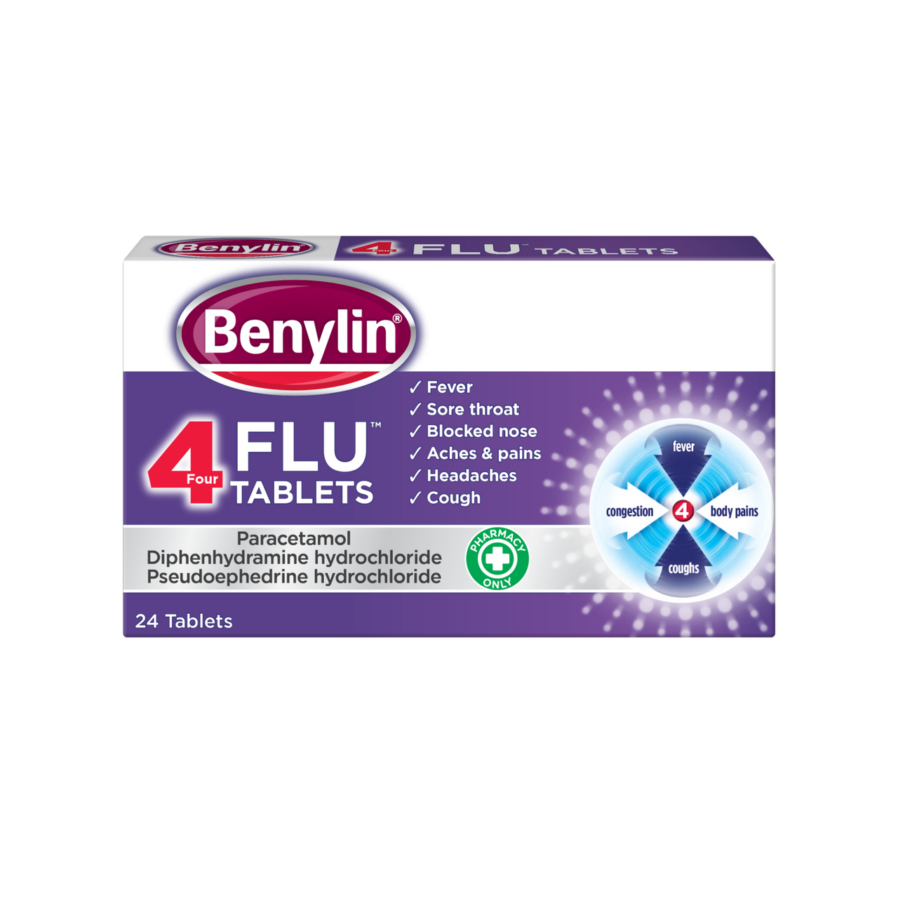 Click to view product details and reviews for Benylin 4 Flu 24 Tablets.