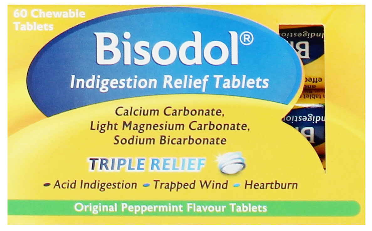 Click to view product details and reviews for Bisodol Indigestion Relief Chewable Tablets 60.