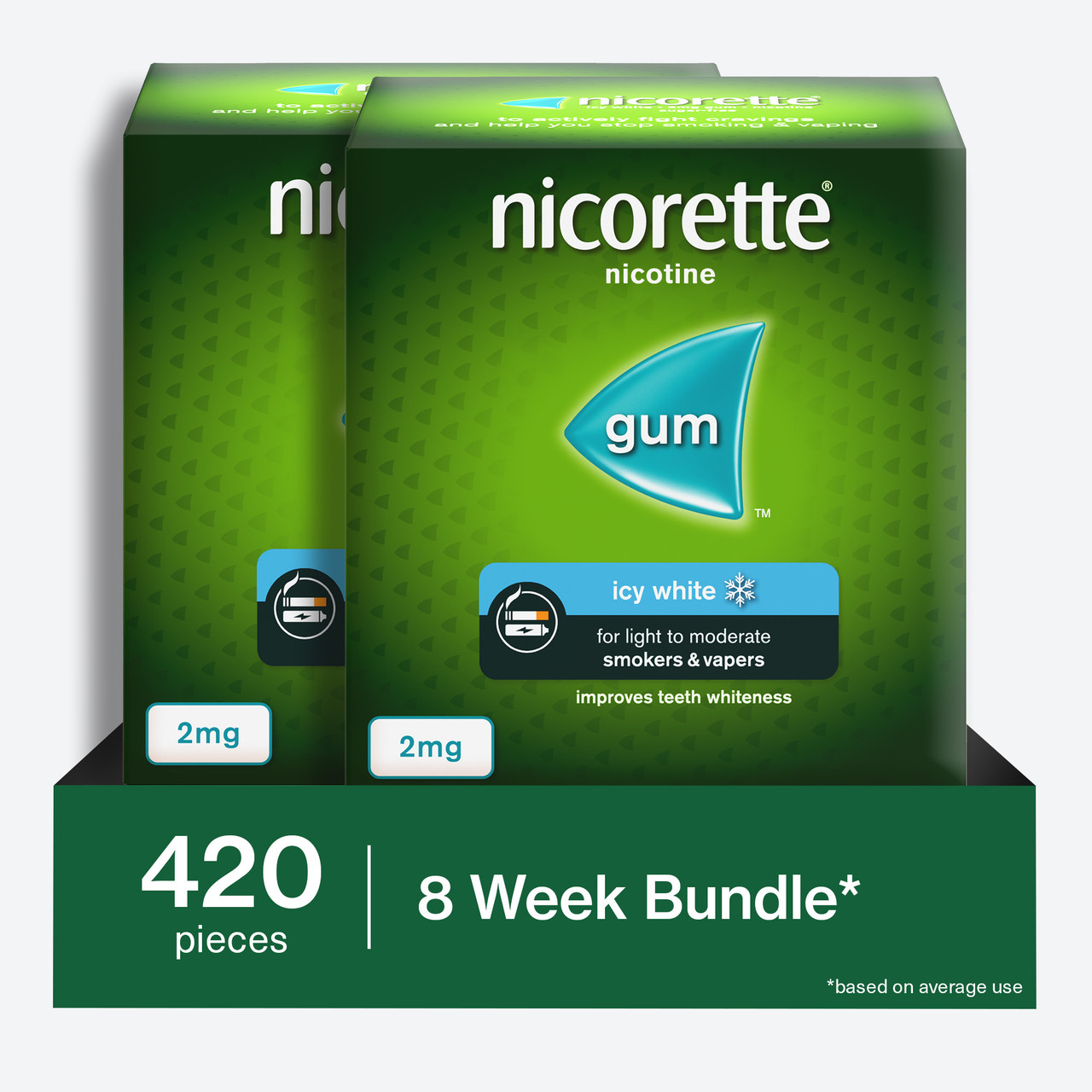 Click to view product details and reviews for Nicorette Icy White 2mg Gum 8 Week Bundle 2 X 210 Pieces. Click to view product details and reviews for Nicorette Icy White 2mg Gum 8 Week Bundle 2 X 210 Pieces.